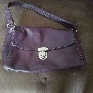 Purple leather purse
